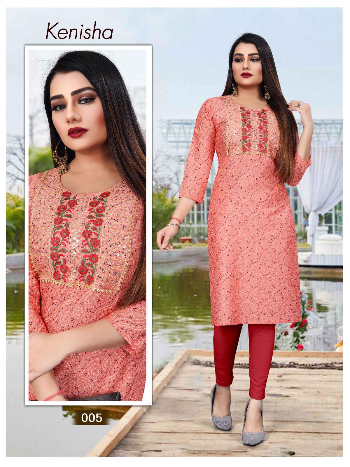 Trendy Kenisha Printed Regular Wear Wholesale Kurti Collection